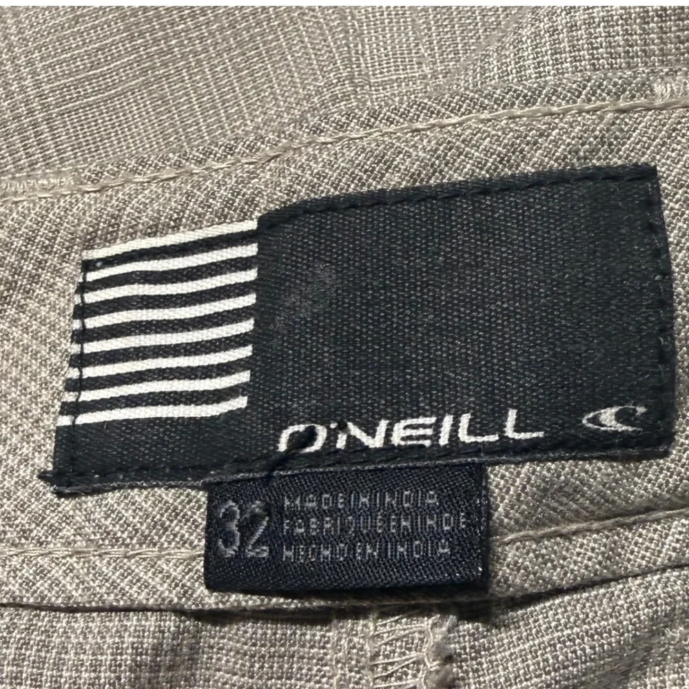 O'Neill Mens Tan Plaid Flat Front Walk Shorts Size 32 13108125P‎ Beige Casual